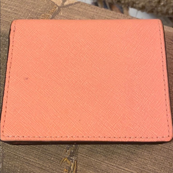 Pink Saffiano Leather Card Case - Picture 4 of 7